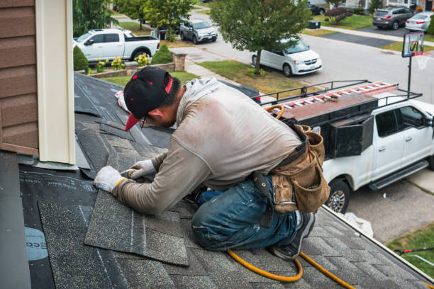 Professional Flat Roof Repair technician working in Fall River, MA